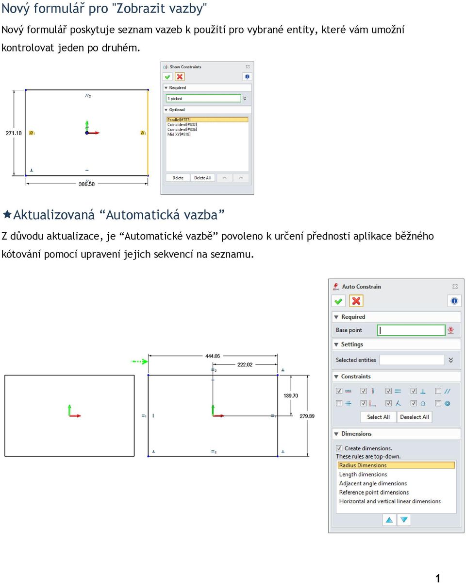 Aktualizovaná Automatická vazba Z důvodu aktualizace, je Automatické vazbě