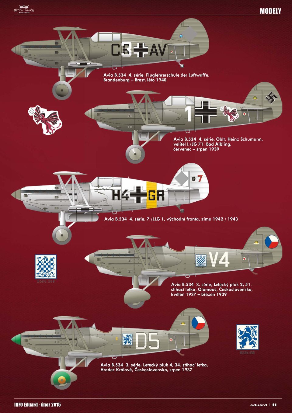/LLG 1, východní fronta, zima 1942 / 1943 Avia B.534 3. série, Letecký pluk 2, 51.