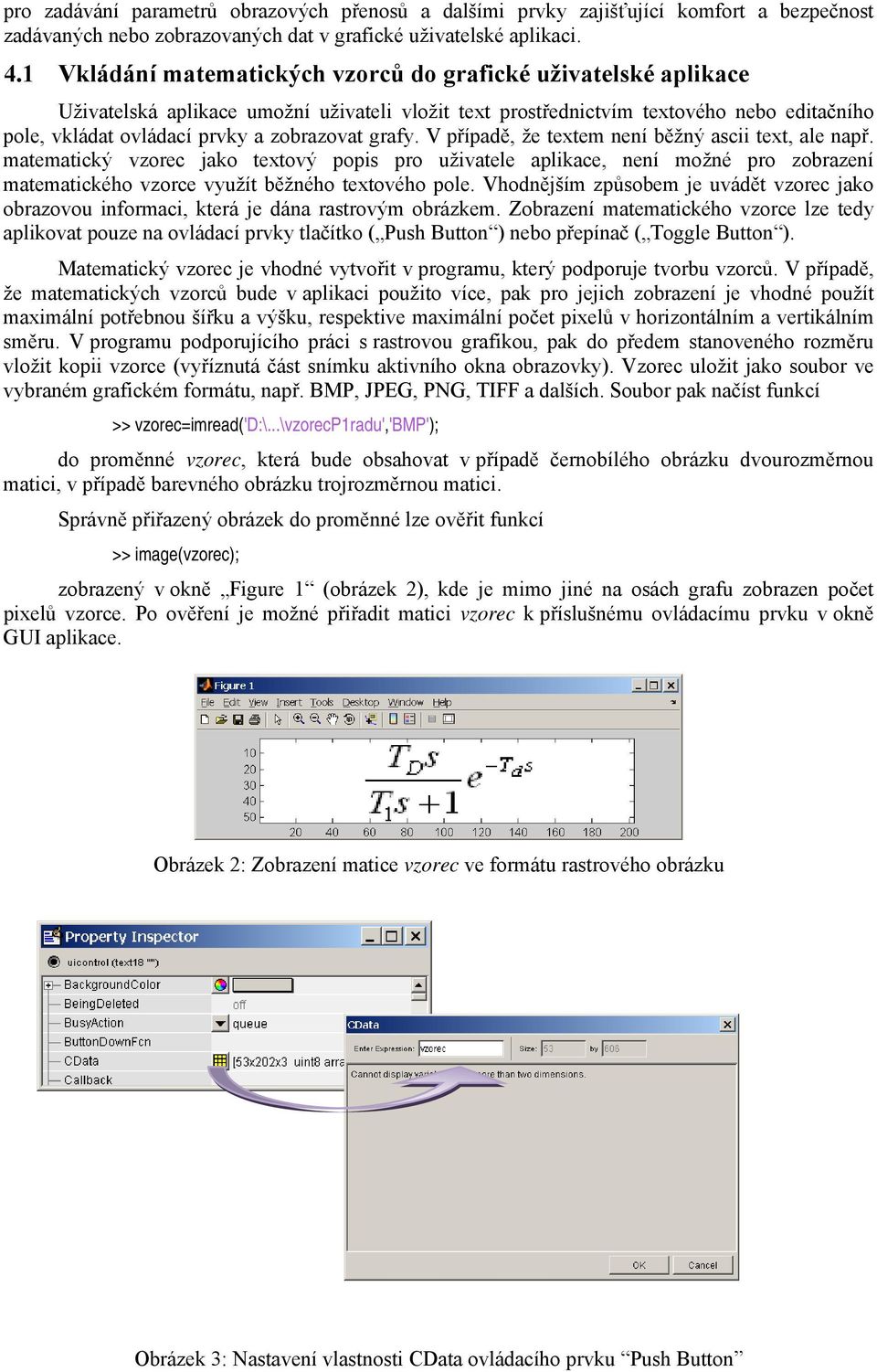 grafy. V případě, že textem není běžný ascii text, ale např. matematický vzorec jako textový popis pro uživatele aplikace, není možné pro zobrazení matematického vzorce využít běžného textového pole.