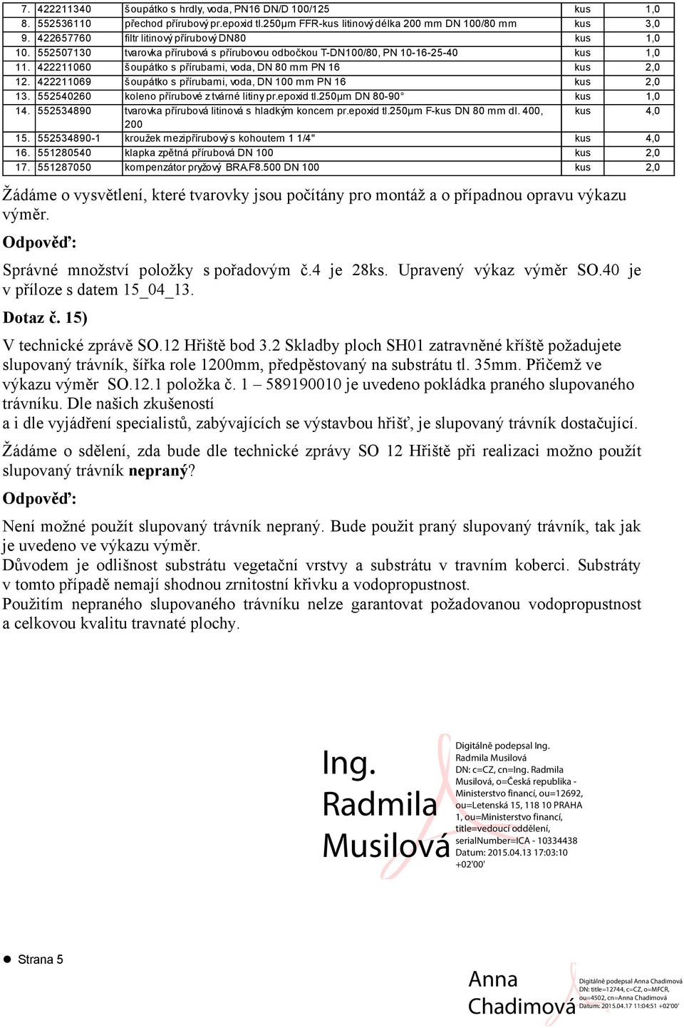 422211060 šoupátko s přírubami, voda, DN 80 mm PN 16 kus 2,0 12. 422211069 šoupátko s přírubami, voda, DN 100 mm PN 16 kus 2,0 13. 552540260 koleno přírubové z tvárné litiny pr.epoxid tl.