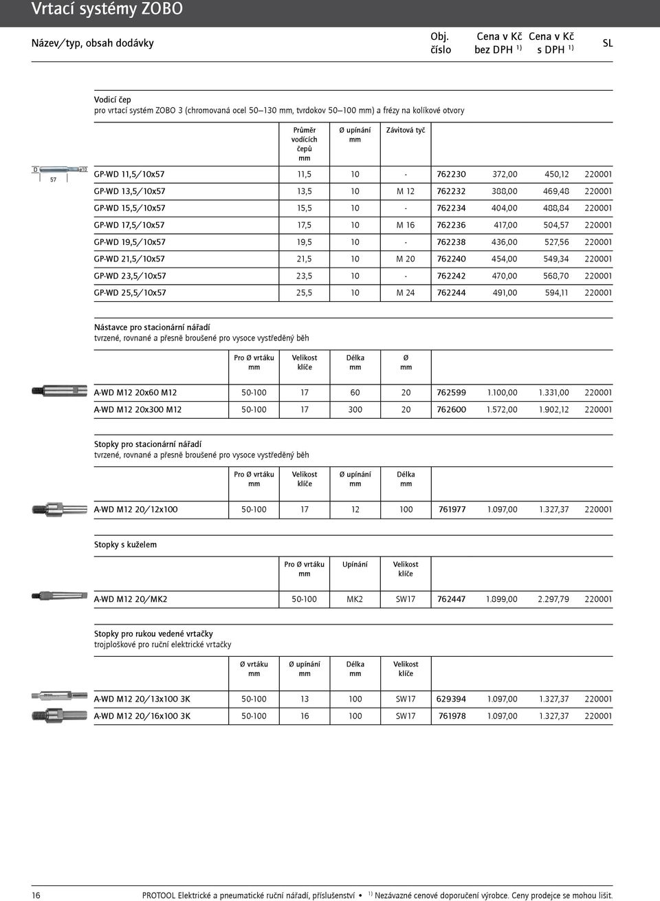 GP-WD 19,5/10x57 19,5 10-762238 436,00 527,56 220001 GP-WD 21,5/10x57 21,5 10 M 20 762240 454,00 549,34 220001 GP-WD 23,5/10x57 23,5 10-762242 470,00 568,70 220001 GP-WD 25,5/10x57 25,5 10 M 24