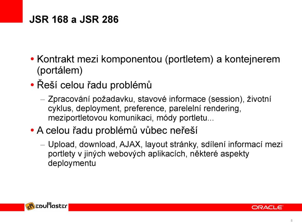 rendering, meziportletovou komunikaci, módy portletu.