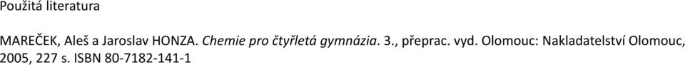 Chemie pro čtyřletá gymnázia. 3.