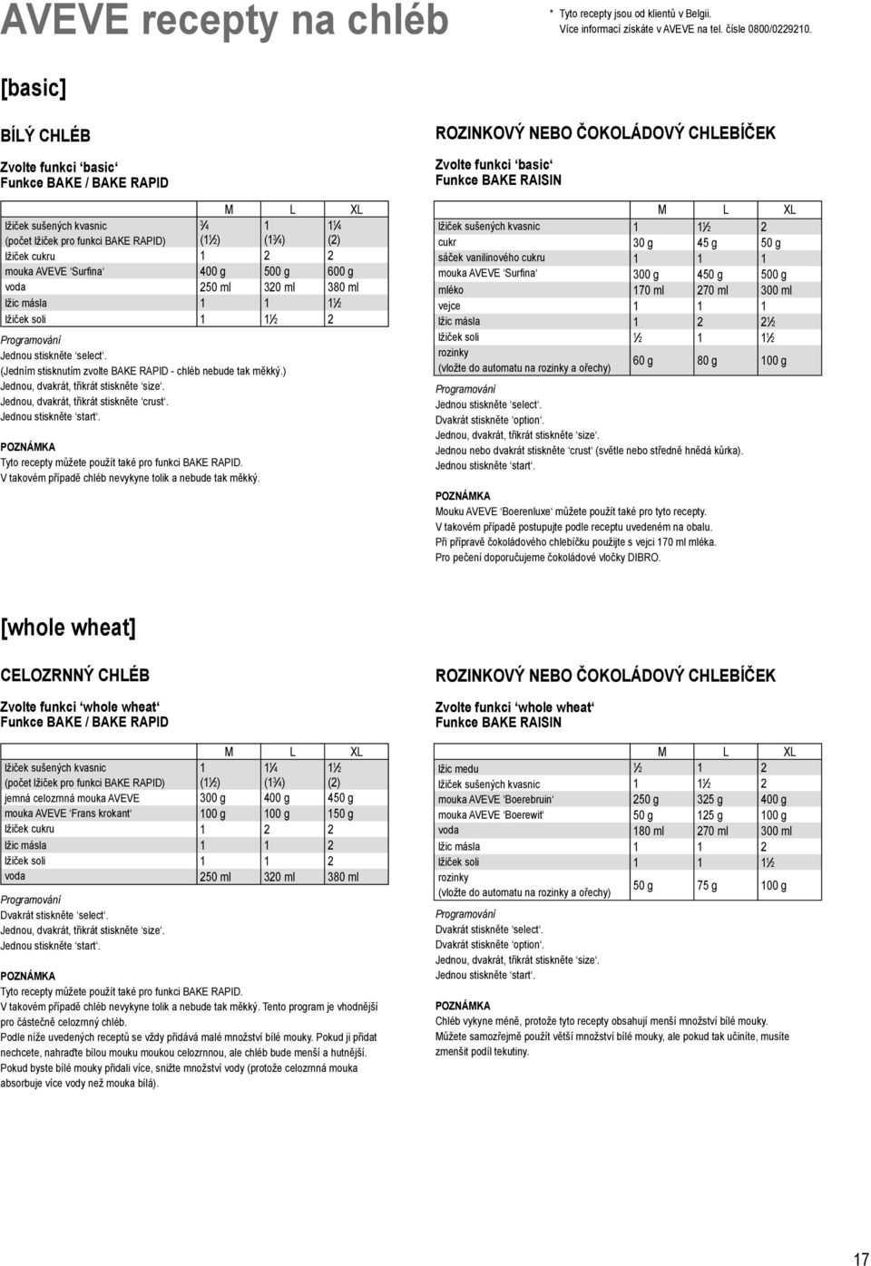 ml 2 2 2 Programování Jednou stiskněte select. (Jedním stisknutím zvolte BAKE RAPID - chléb nebude tak měkký.) Jednou, dvakrát, třikrát stiskněte size. Jednou, dvakrát, třikrát stiskněte crust.