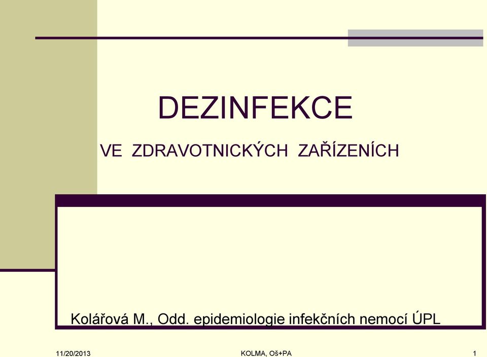 epidemiologie infekčních