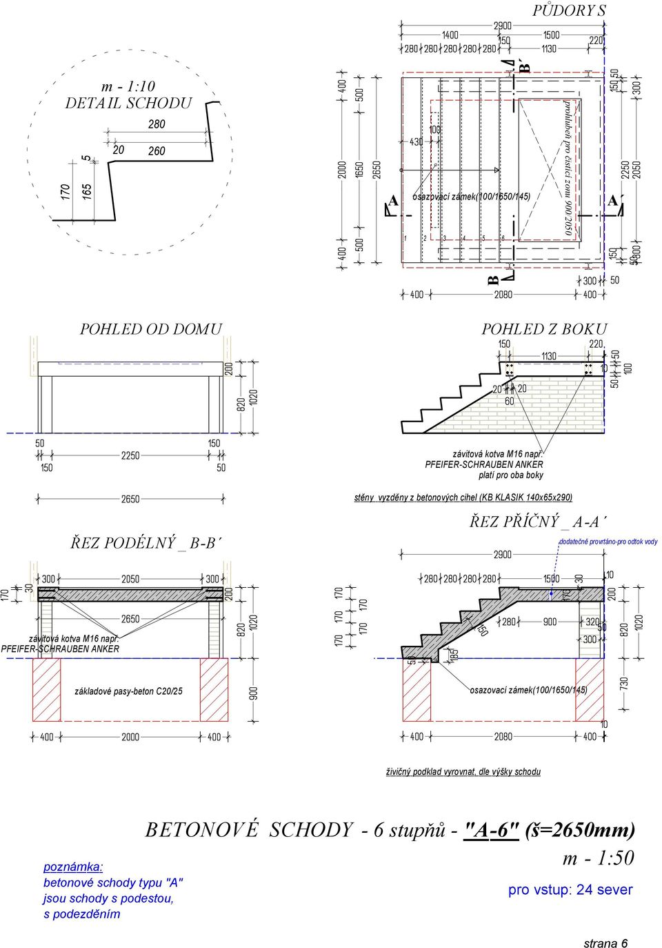 základové pasy-beton C/2 betonové schody typu "" ETONOVÉ