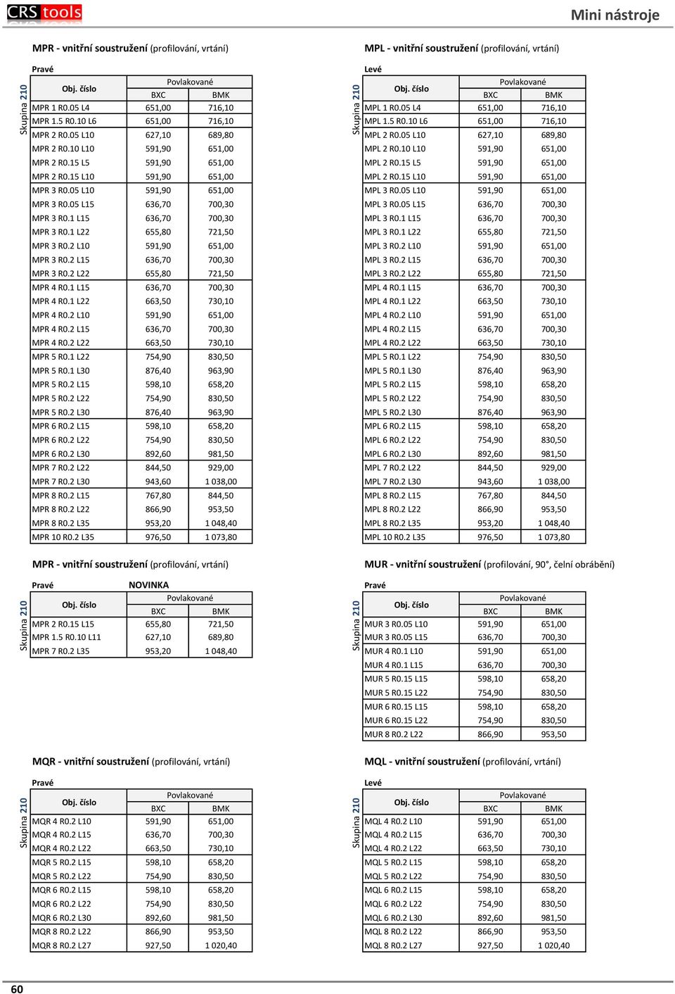 15 L10 591,90 651,00 MPL 2 R0.15 L10 591,90 651,00 MPR 3 R0.05 L10 591,90 651,00 MPL 3 R0.05 L10 591,90 651,00 MPR 3 R0.05 L15 636,70 700,30 MPL 3 R0.05 L15 636,70 700,30 MPR 3 R0.