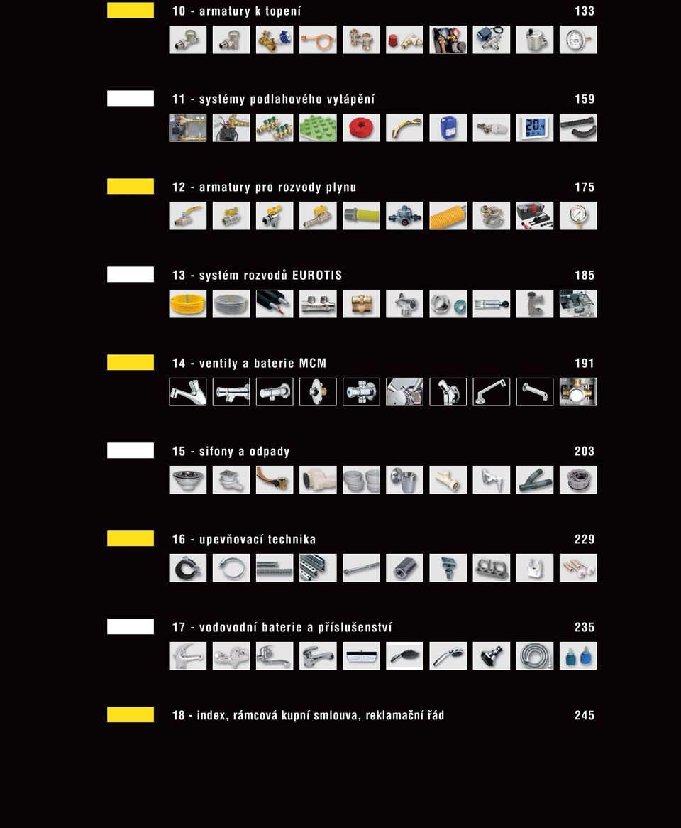 MCM 191 15 - sifony a odpady 203 16 - upevňovací technika 229 17 - vodovodní