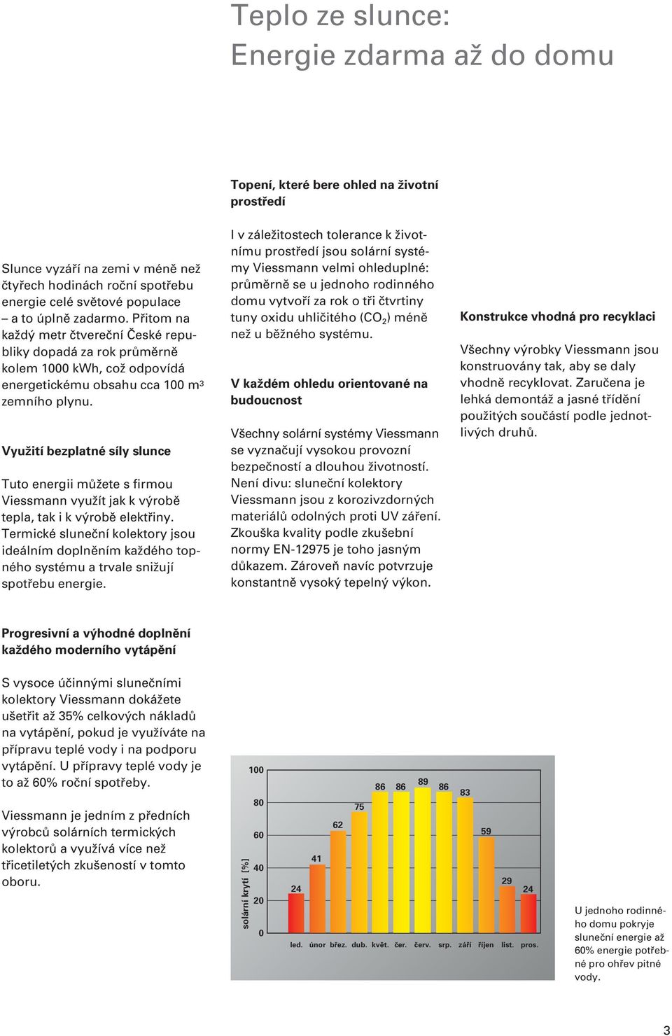 Využití bezplatné síly slunce Tuto energii můžete s firmou Viessmann využít jak k výrobě tepla, tak i k výrobě elektřiny.