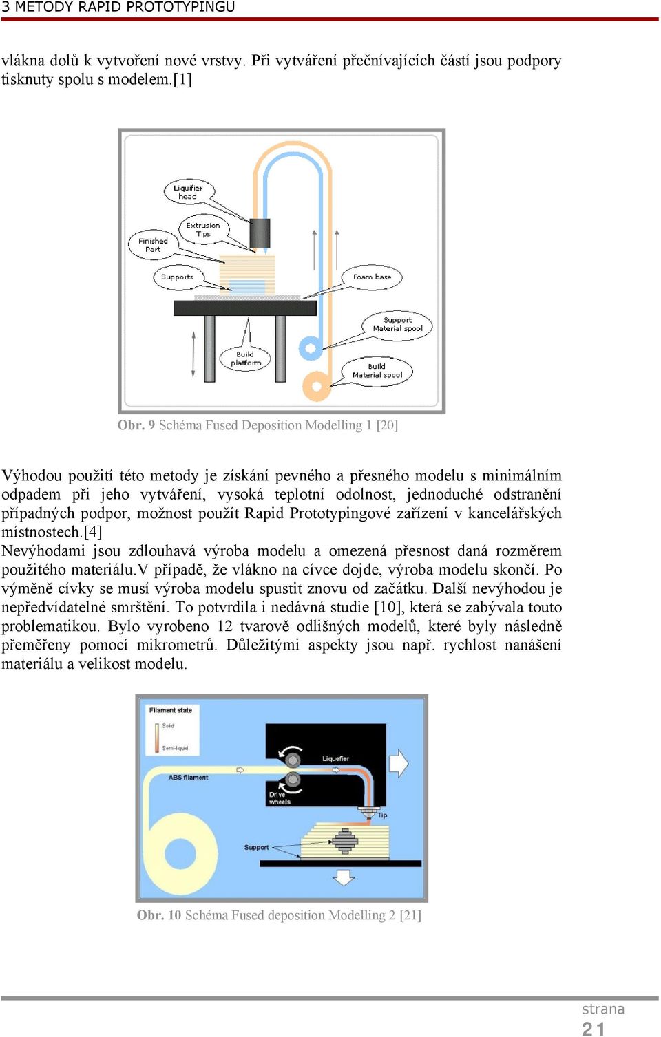 případných podpor, možnost použít Rapid Prototypingové zařízení v kancelářských místnostech.[4] Nevýhodami jsou zdlouhavá výroba modelu a omezená přesnost daná rozměrem použitého materiálu.