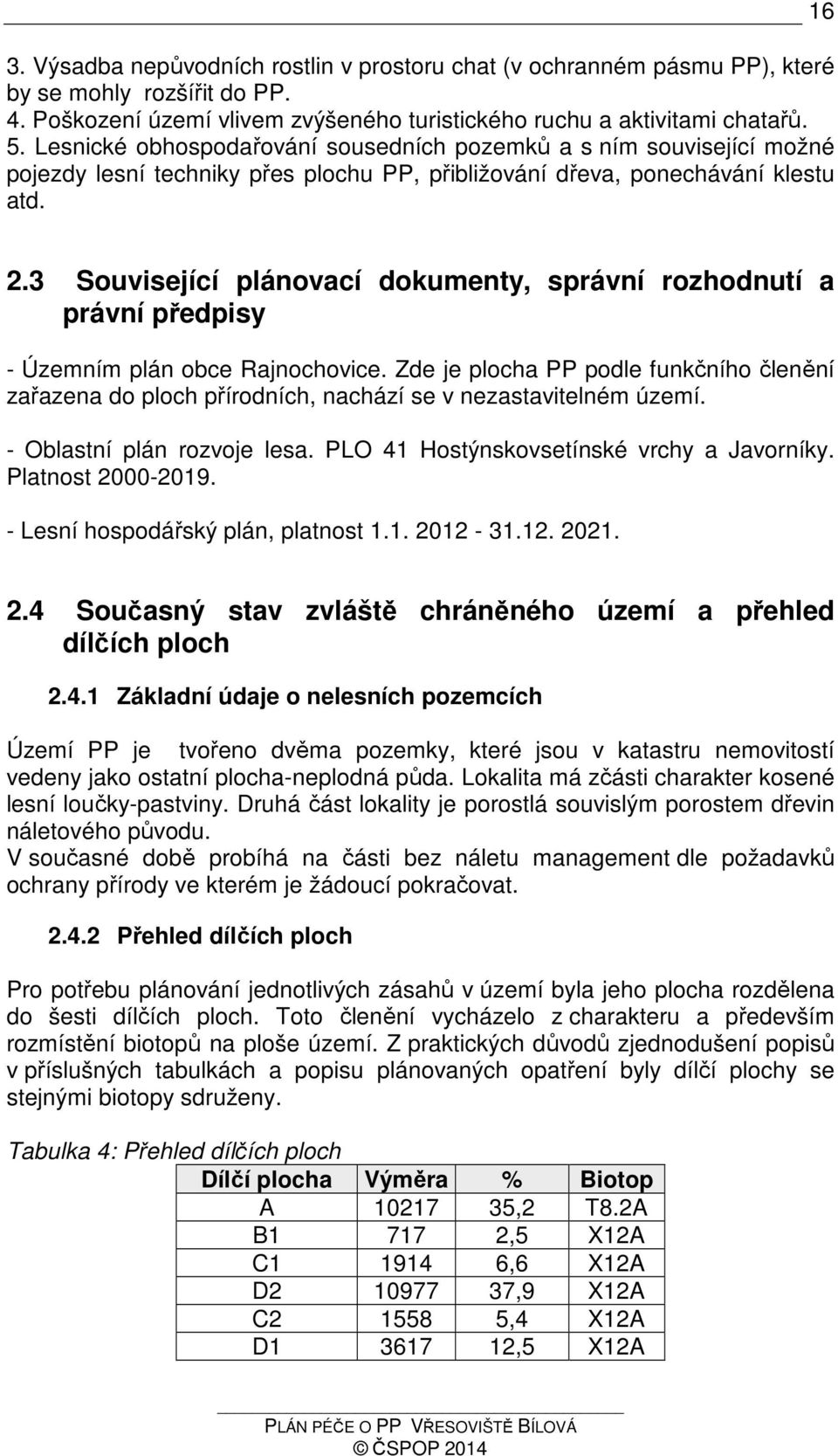 3 Související plánovací dokumenty, správní rozhodnutí a právní předpisy Územním plán obce Rajnochovice.