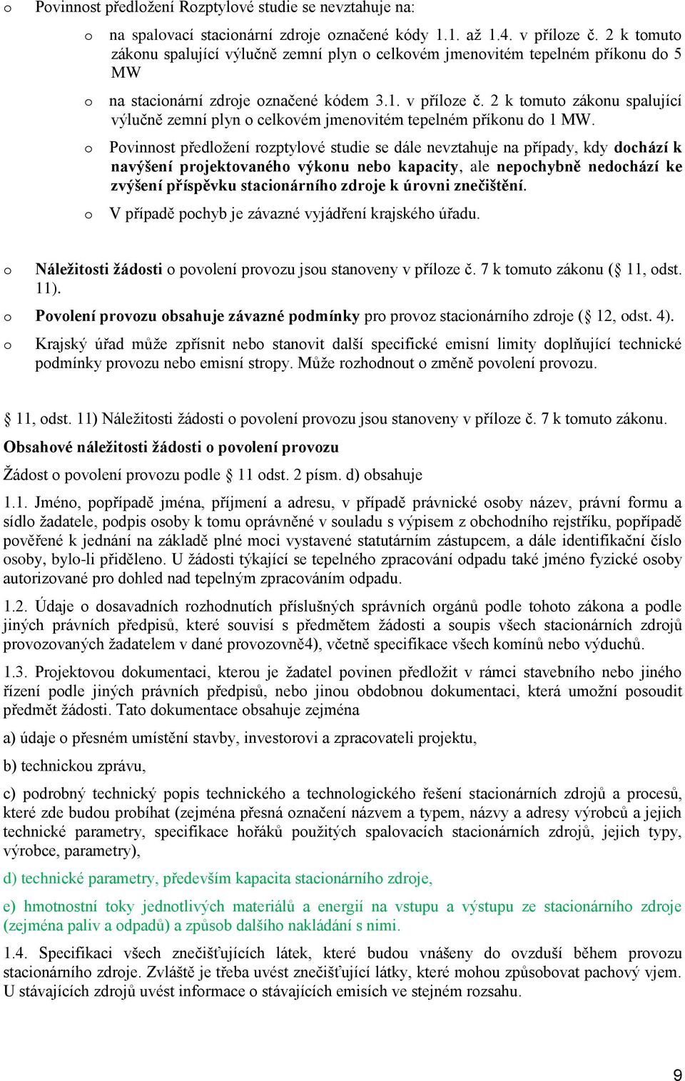 2 k tmut záknu spalující výlučně zemní plyn celkvém jmenvitém tepelném příknu d 1 MW.