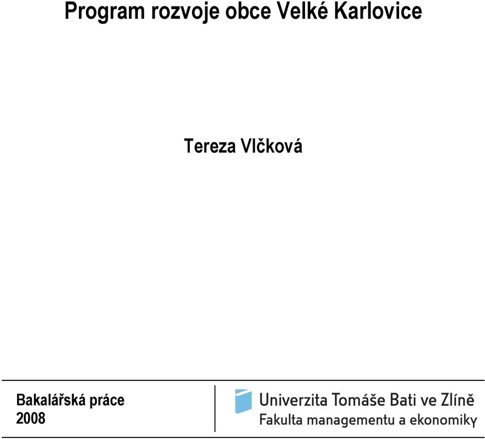 Karlovice Tereza