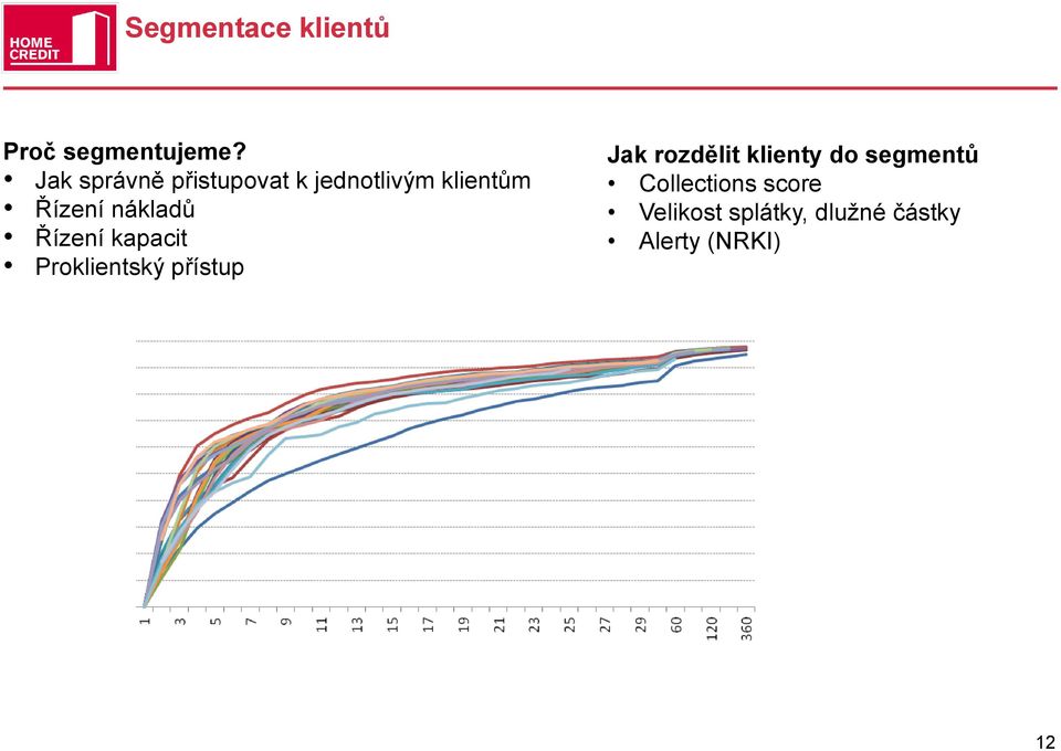 nákladů Řízení kapacit Proklientský přístup Jak rozdělit