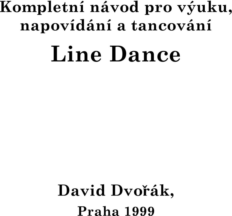 tancování Line Dance