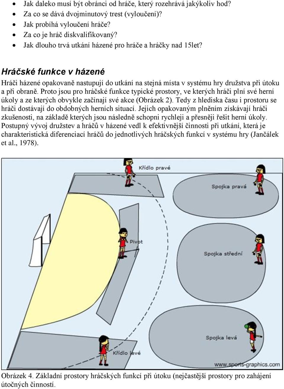 Proto jsou pro hráčské funkce typické prostory, ve kterých hráči plní své herní úkoly a ze kterých obvykle začínají své akce (Obrázek 2).