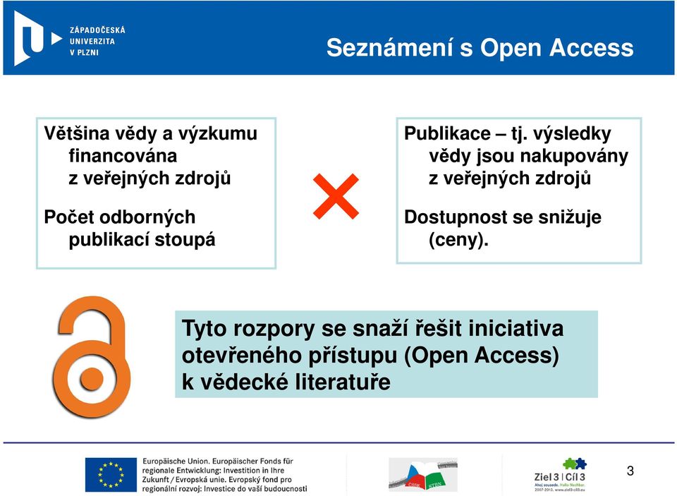 výsledky vědy jsou nakupovány z veřejných zdrojů Dostupnost se snižuje