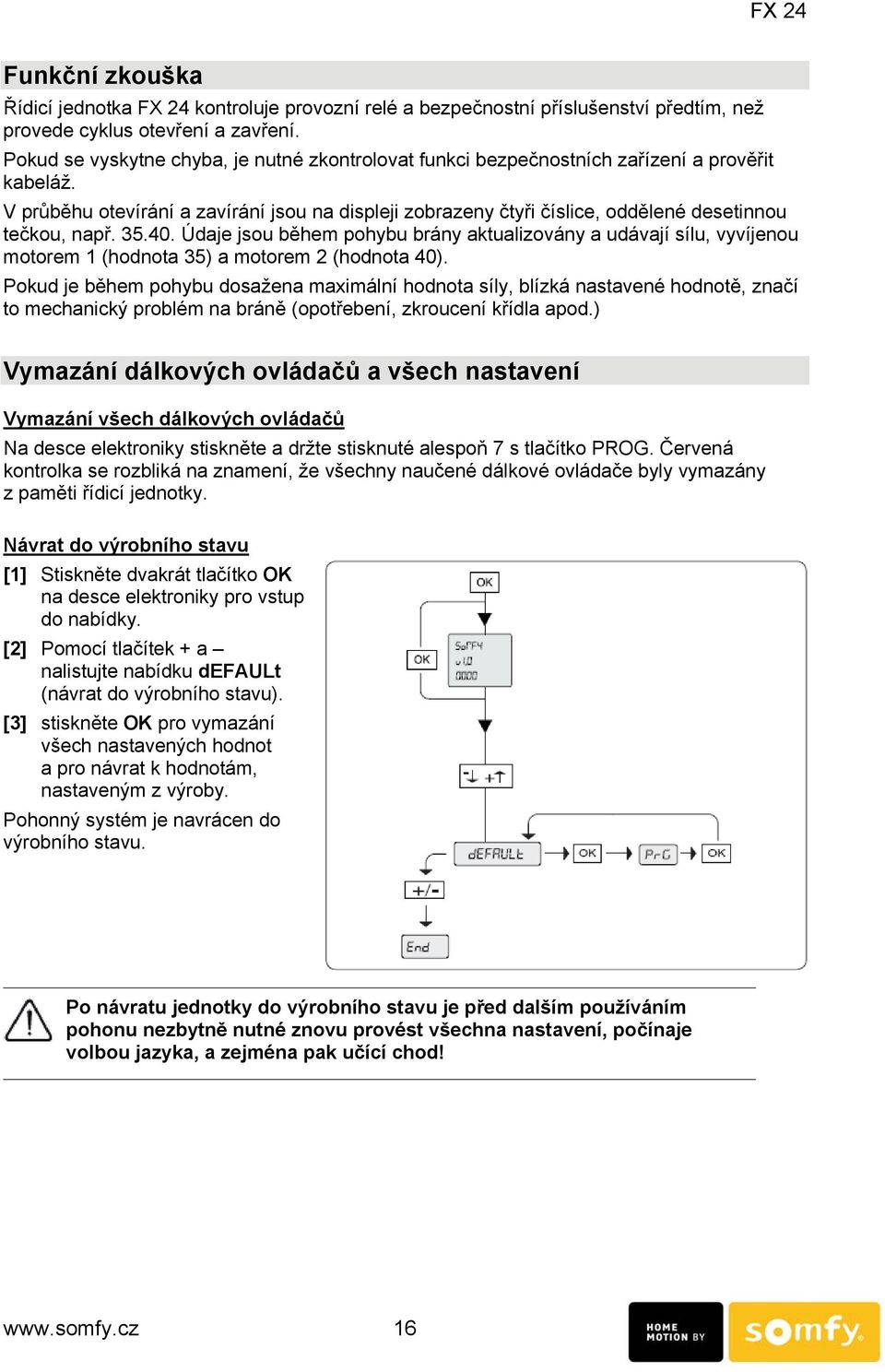 V průběhu otevírání a zavírání jsou na displeji zobrazeny čtyři číslice, oddělené desetinnou tečkou, např. 35.40.