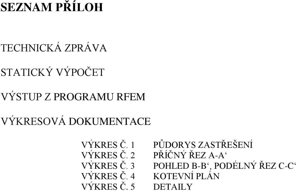 2 VÝKRES Č. 3 VÝKRES Č. 4 VÝKRES Č.