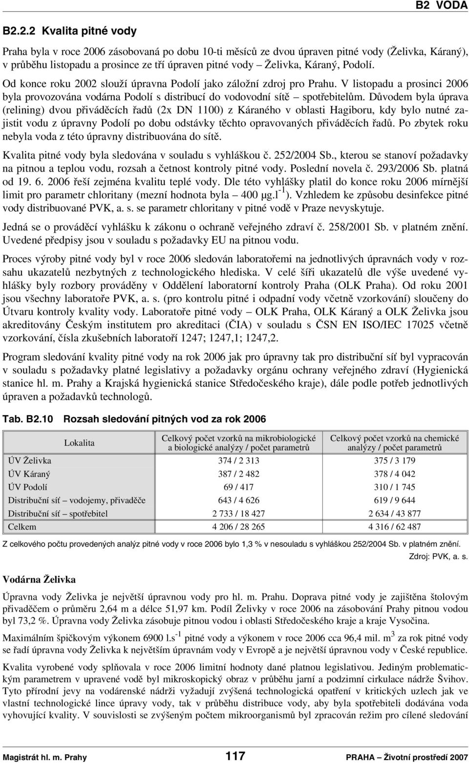 Důvodem byla úprava (relining) dvou přiváděcích řadů (2x DN 1100) z Káraného v oblasti Hagiboru, kdy bylo nutné zajistit vodu z úpravny Podolí po dobu odstávky těchto opravovaných přiváděcích řadů.