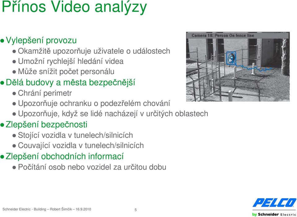 chování Upozorňuje, když se lidé nacházejí v určitých oblastech Zlepšení bezpečnosti Stojící vozidla v