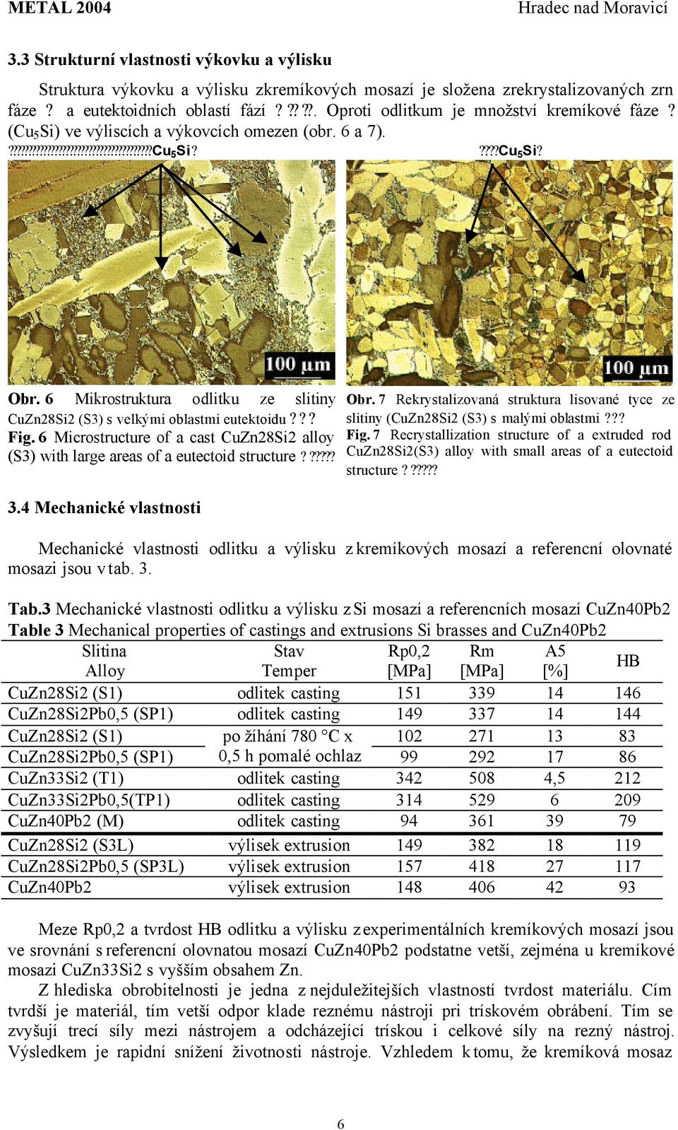 6 Mikrostruktura odlitku ze slitiny CuZn28Si2 (S3) s velkými oblastmi eutektoidu??? Fig. 6 Microstructure of a cast CuZn28Si2 alloy (S3) with large areas of a eutectoid structure?????? 3.