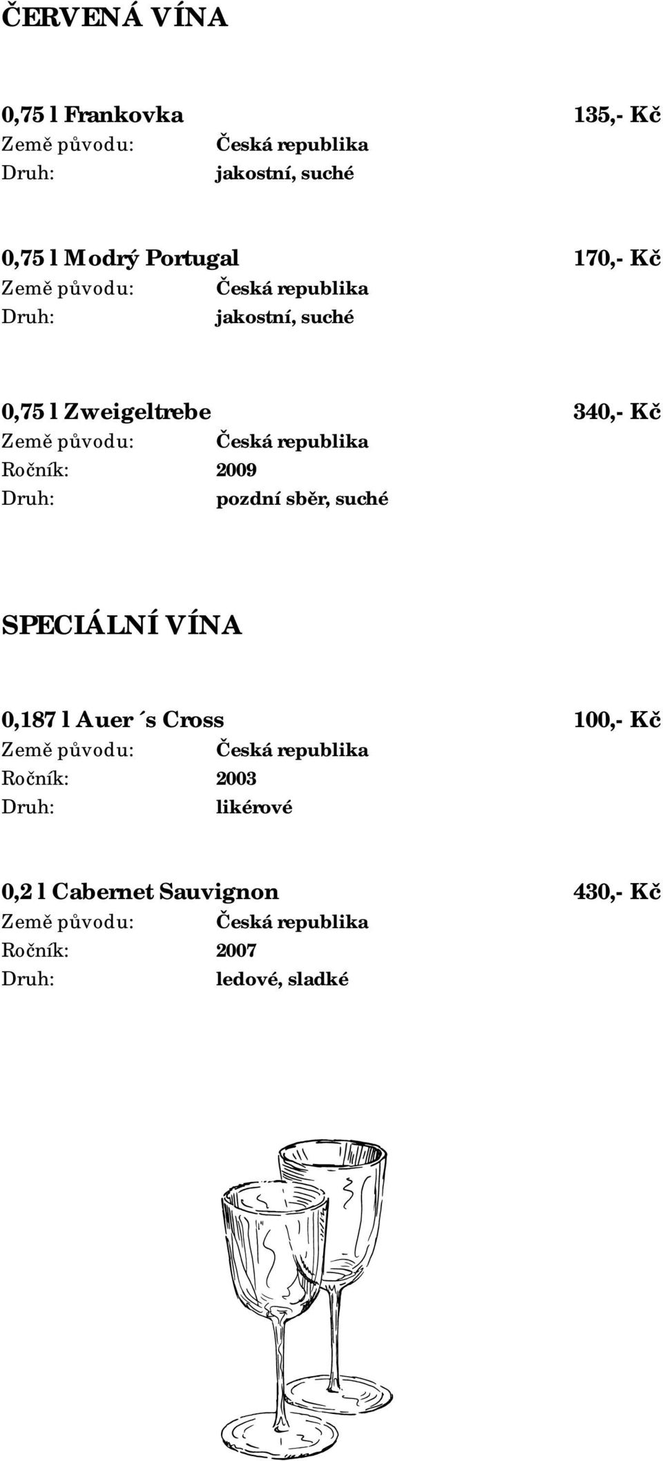 sběr, SPECIÁLNÍ VÍNA 0,187 l Auer s Cross 100,- Kč Ročník: 2003