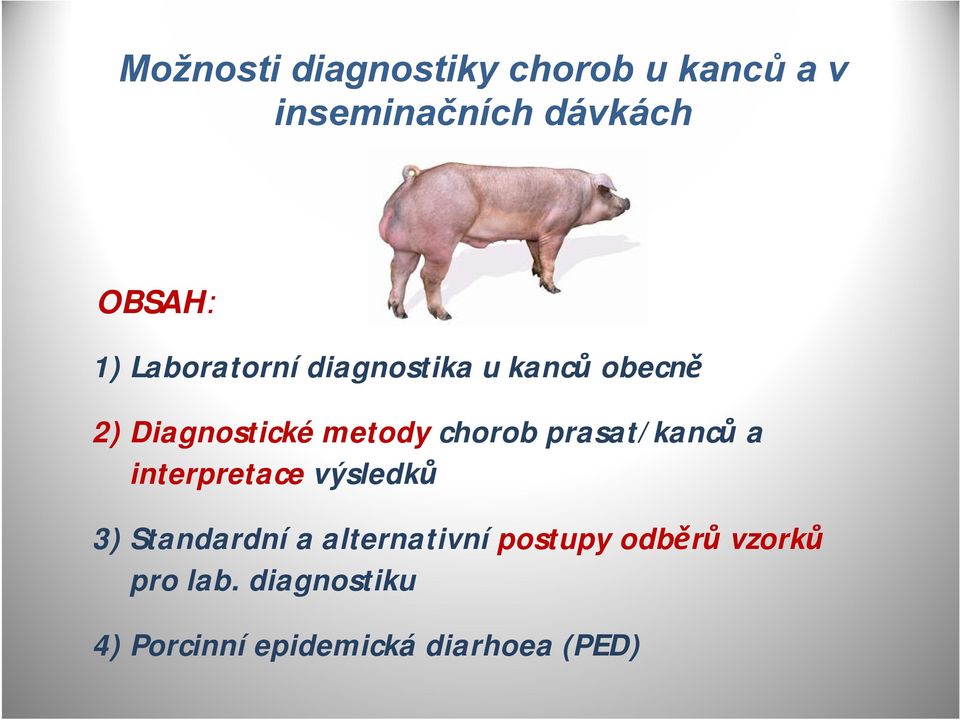 prasat/kanců a interpretace výsledků 3) Standardní a alternativní