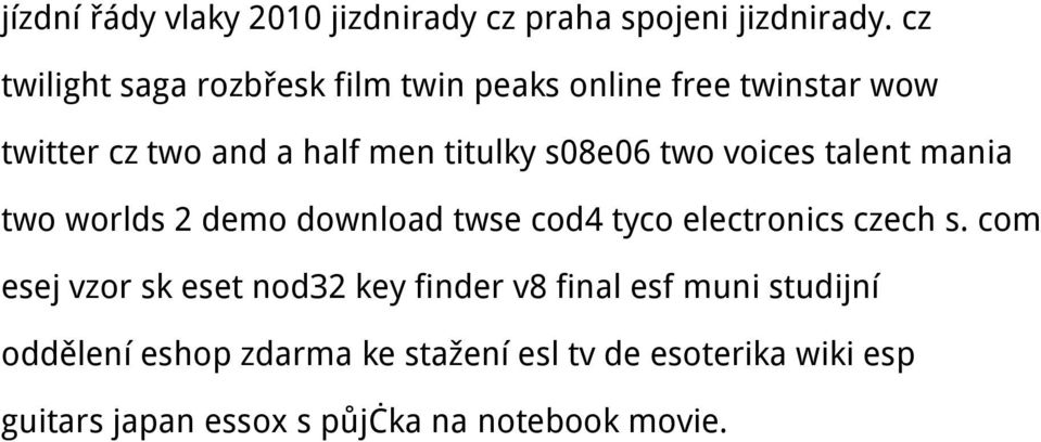 s08e06 two voices talent mania two worlds 2 demo download twse cod4 tyco electronics czech s.
