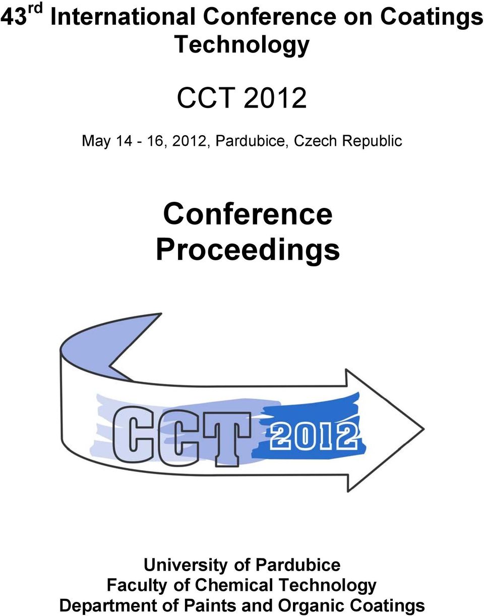 Conference Proceedings University of Pardubice Faculty