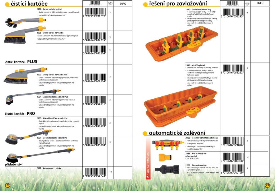 Krátký kartáč na vozidla - Kartáč s jemnými štětinami s kontrolou vypnutí/zapnutí - Lze použít s tyčinkami saponátu čisticí kartáče - PLUS 0 - Krátký kartáč na vozidla Plus - Kartáč s jemnými