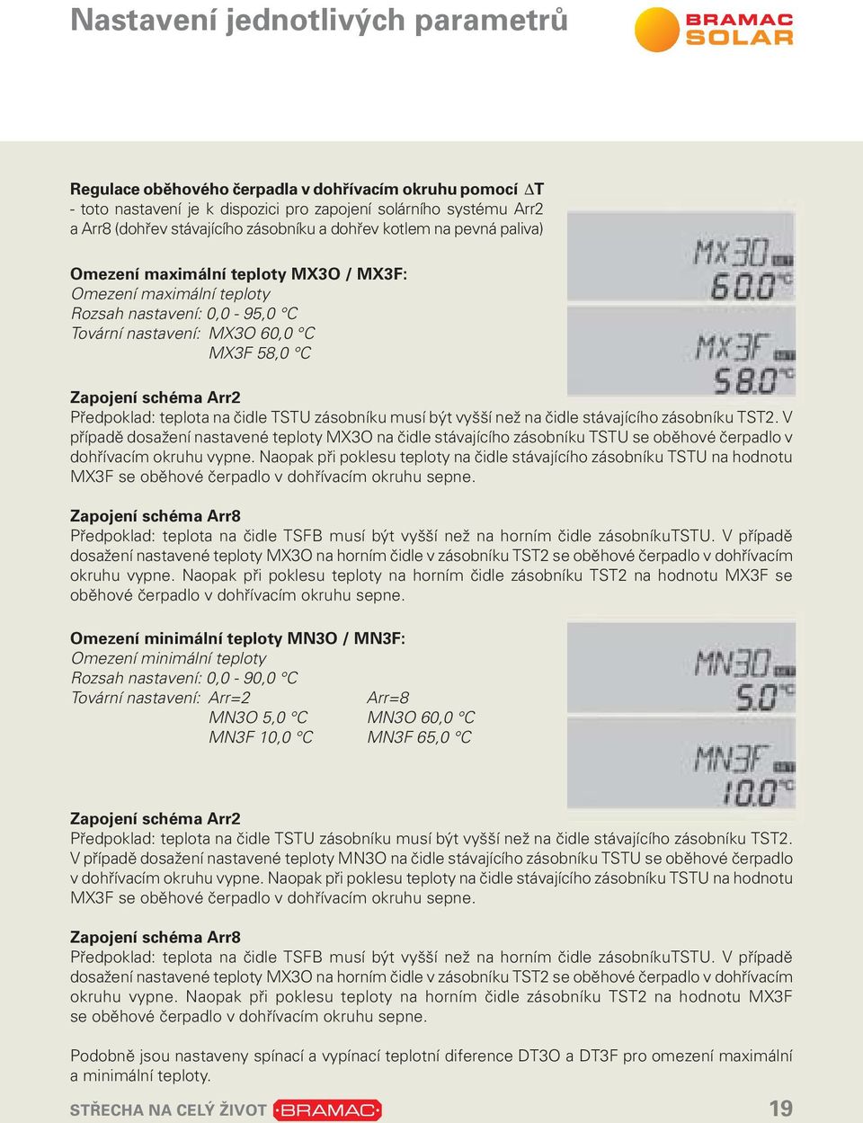 Předpoklad: teplota na čidle TSTU zásobníku musí být vyšší než na čidle stávajícího zásobníku TST2.