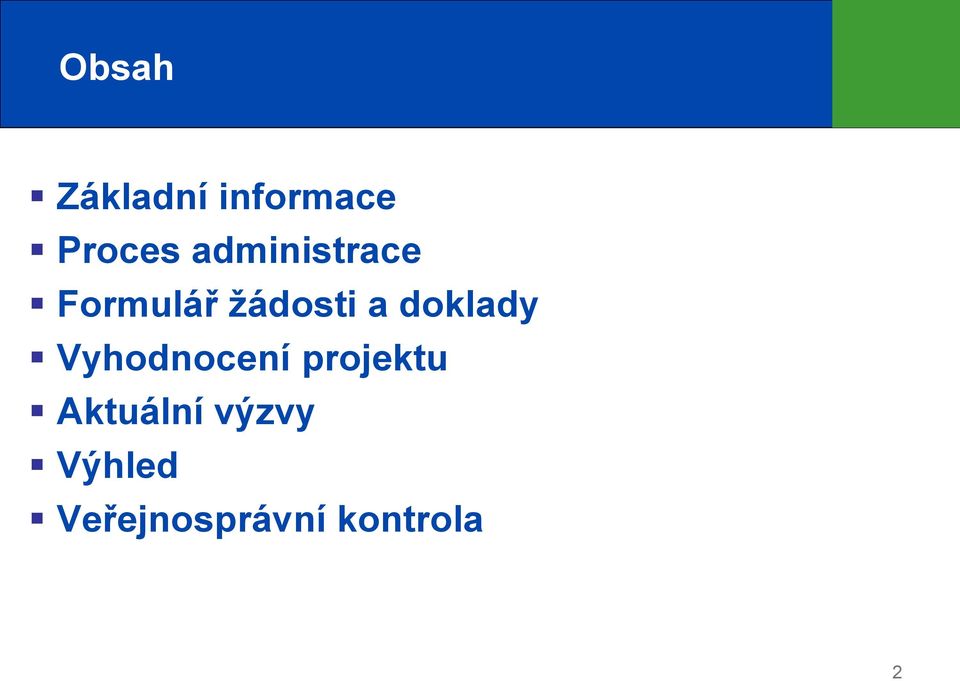 doklady Vyhodnocení projektu