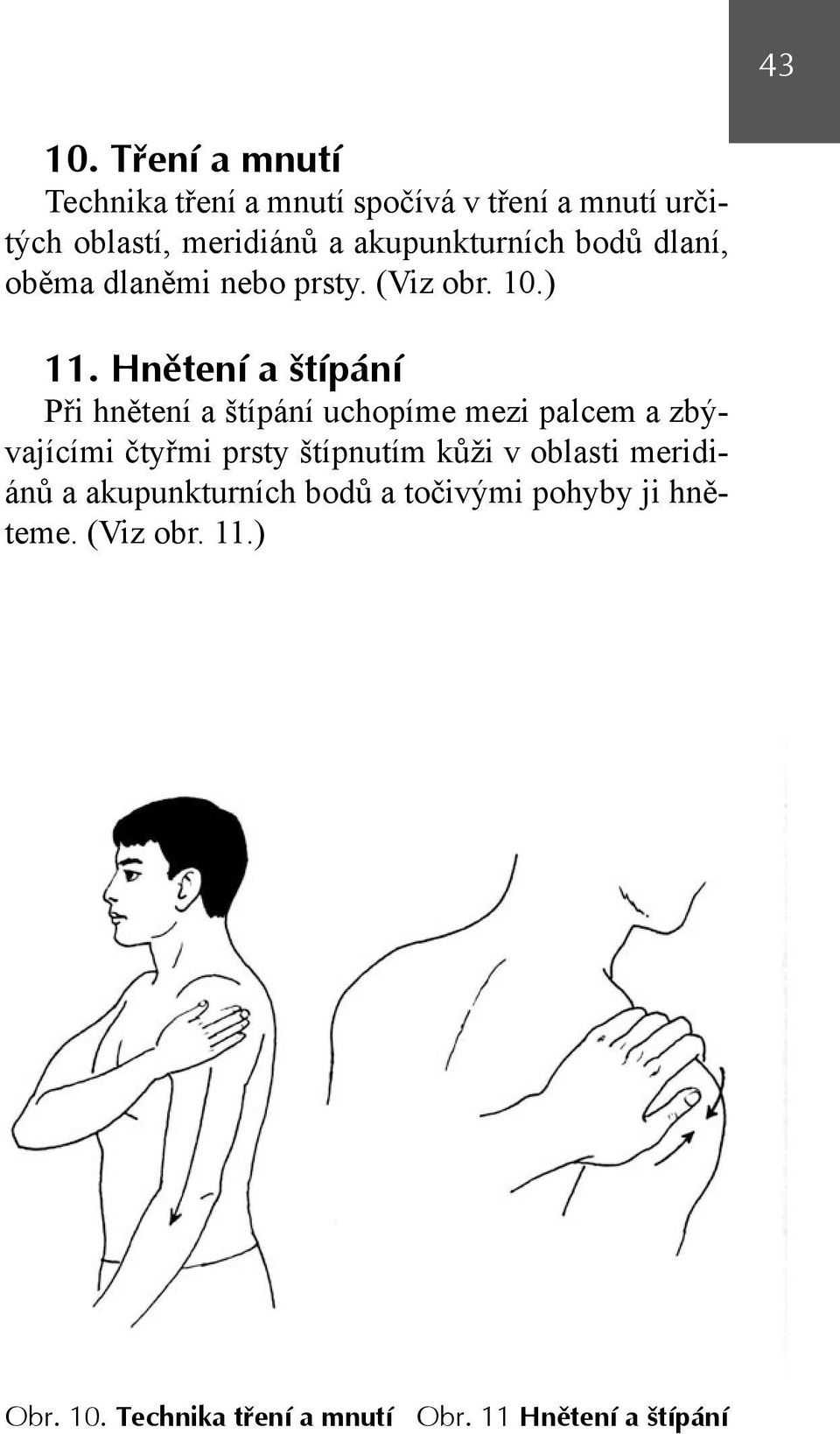 akupunkturních bodů dlaní, oběma dlaněmi nebo prsty. (Viz obr. 10.) 11.