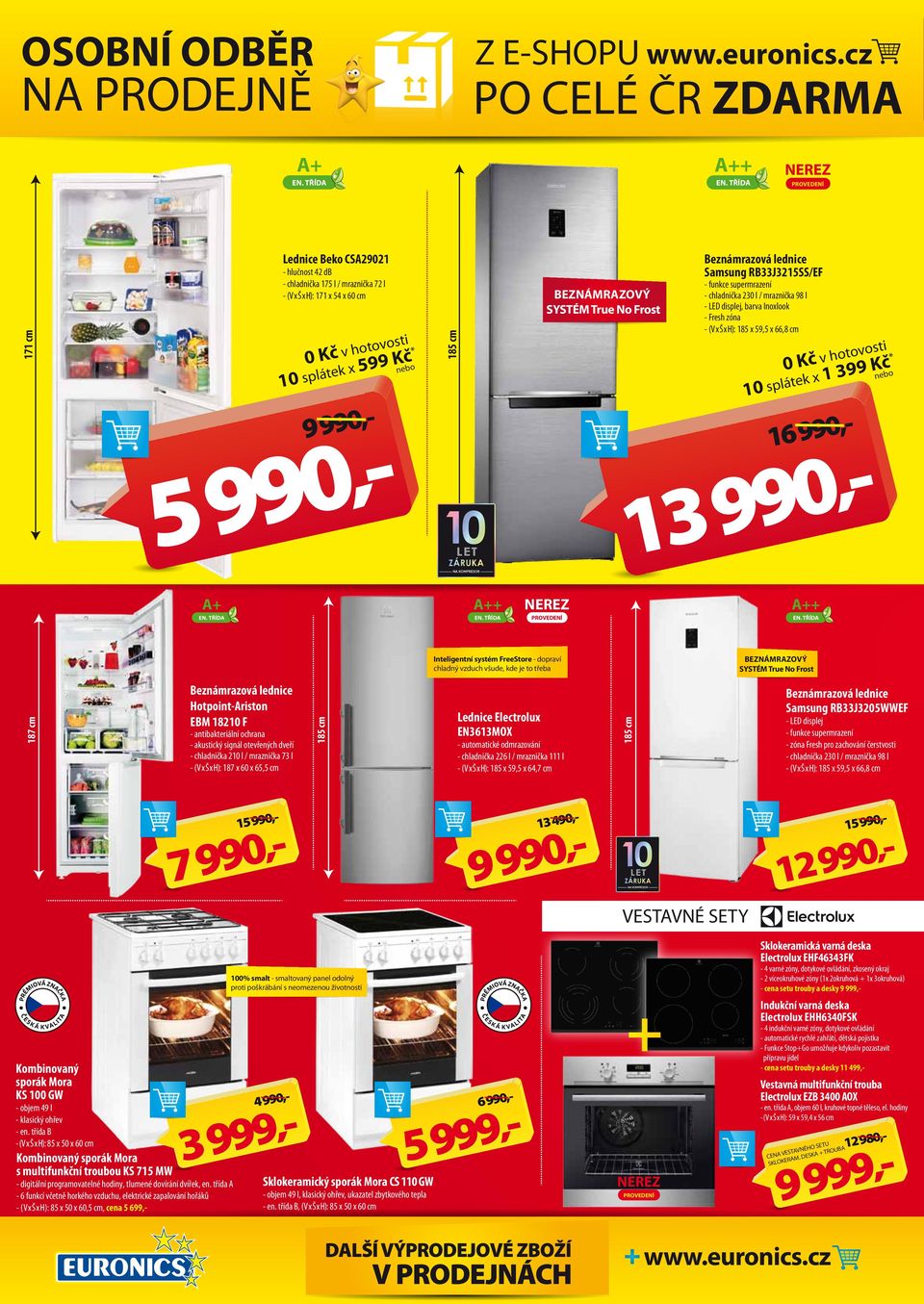 SYSTÉM True No Frost Beznámrazová lednice Samsung RB33J3215SS/EF - funkce supermrazení - chladnička 230 l / mraznička 8 l - LED displej barva Inoxlook - Fresh zóna - (V x Š x H): 185 x 55 x 668 cm 10