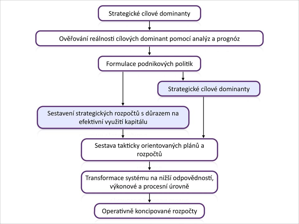 s důrazem na efek^vní využia kapitálu Sestava tak^cky orientovaných plánů a rozpočtů