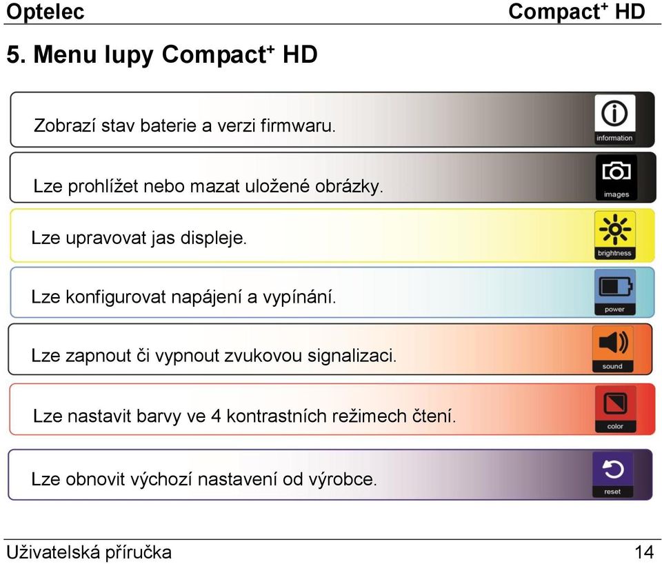 Lze konfigurovat napájení a vypínání.