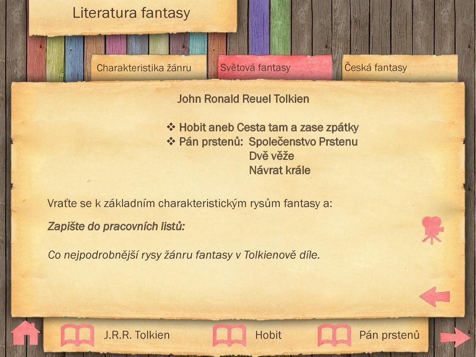 základním charakteristickým rysům fantasy a: Zapište do pracovních