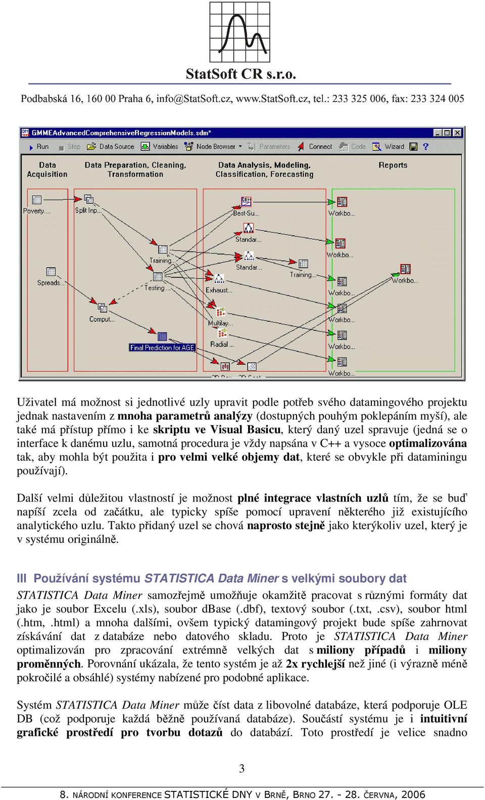 objemy dat, které se obvykle při dataminingu používají).