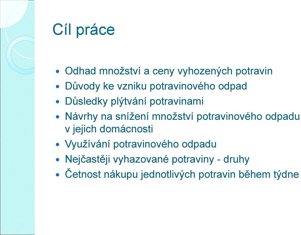 potravinového odpadu v jejich domácnosti Využívání potravinového odpadu