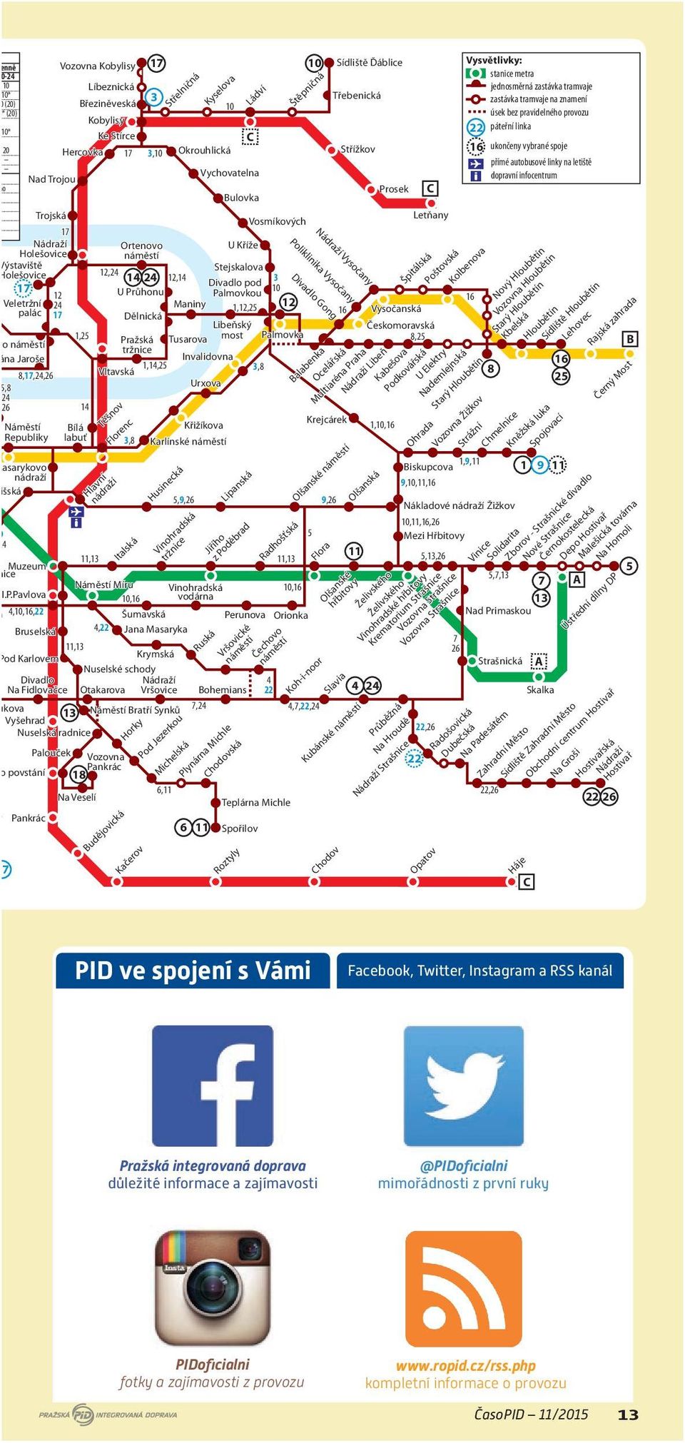 pavlova Bruselská 1,25 14 Bílá labuť 11,13 11,13 od Karlovem Divadlo Na Fidlovačce Hercovka kova 13 Vyšehrad Nuselská radnice povstání Palouček Pankrác Vozovna Kobylisy Líbeznická Březiněveská Ke