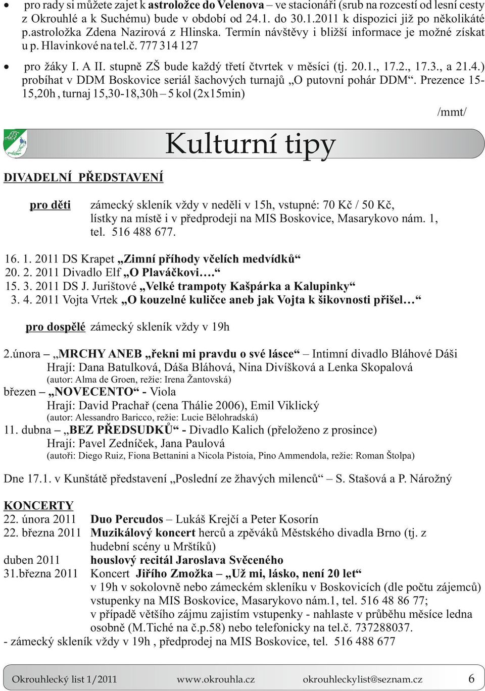 2., 17.3., a 21.4.) probíhat v DDM Boskovice seriál šachových turnajů O putovní pohár DDM.