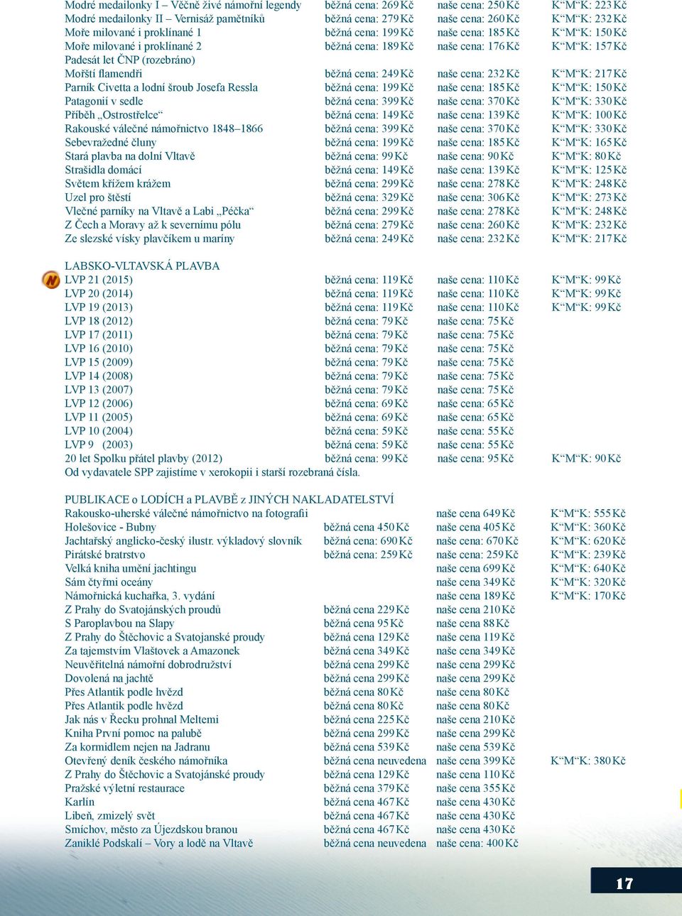 běžná cena: 249 Kč naše cena: 232 Kč K M K: 217 Kč Parník Civetta a lodní šroub Josefa Ressla běžná cena: 199 Kč naše cena: 185 Kč K M K: 150 Kč Patagonií v sedle běžná cena: 399 Kč naše cena: 370 Kč