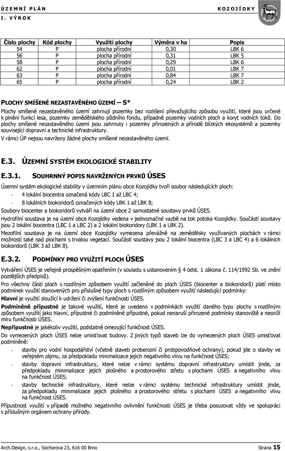 plocha přírodní 0,84 LBK 7 65 P plocha přírodní 0,24 LBK 2 PLOCHY SMÍŠENÉ NEZASTAVĚNÉHO ÚZEMÍ S* Plochy smíšené nezastavěného území zahrnují pozemky bez rozlišení převažujícího způsobu využití, které