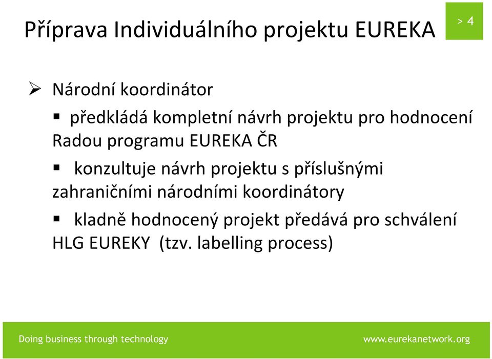 konzultuje návrh projektu s příslušnými zahraničními národními