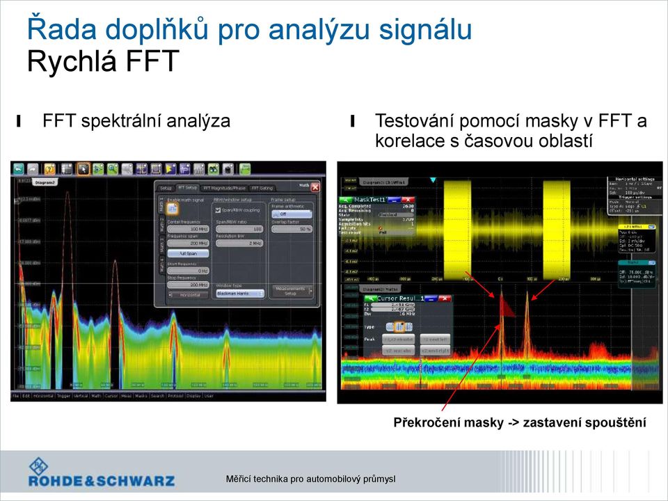 pomocí masky v FFT a korelace s časovou