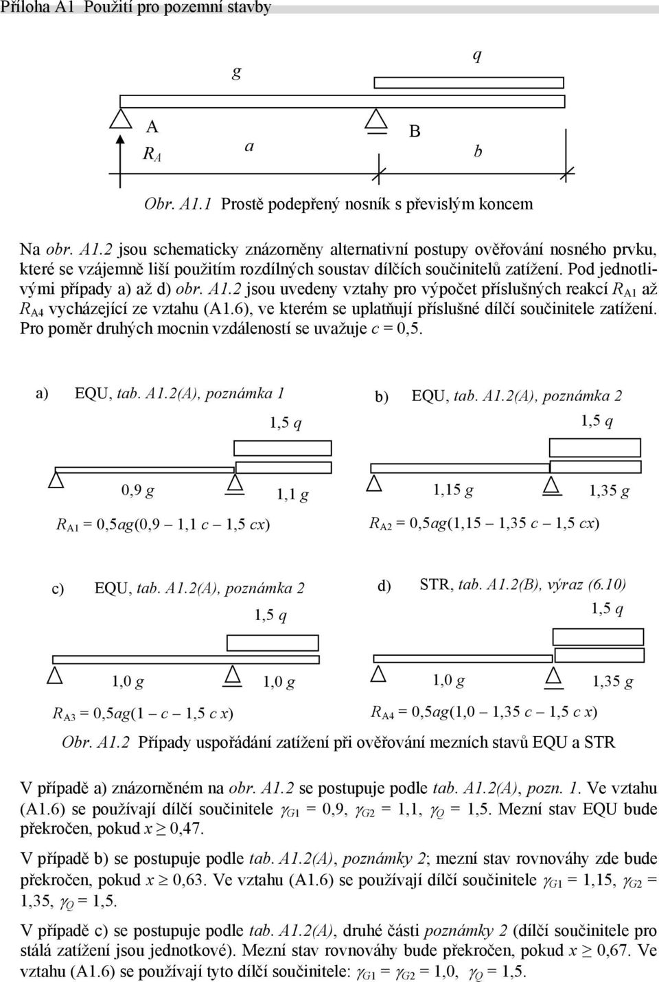 Pro poměr druhých mocnin vzdáleností se uvažuje c = 0,5. a) EQU, tab. A1.