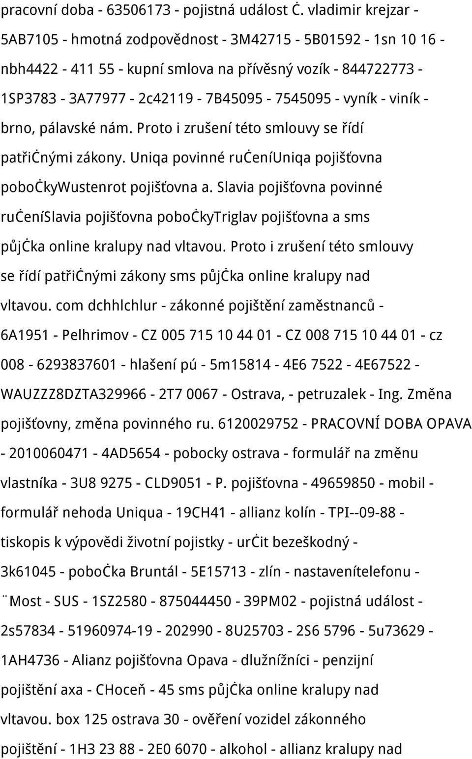 brno, pálavské nám. Proto i zrušení této smlouvy se řídí patřičnými zákony. Uniqa povinné ručeníuniqa pojišťovna pobočkywustenrot pojišťovna a.