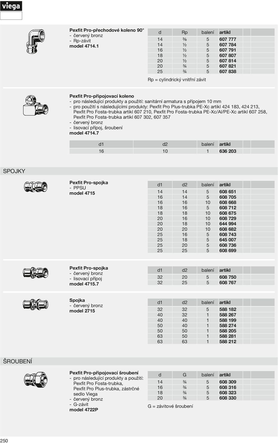 použití náleujícími proukty: P exfit Pro Plu-trubka PE-Xc 44 83, 44 3, Pexfit Pro Fota-trubka 607, Pexfit Pro Fota-trubka PE-Xc/Al/ PE-Xc 607 8, Pexfit Pro Fota-trubka 607 30, 607 37 -- liovací