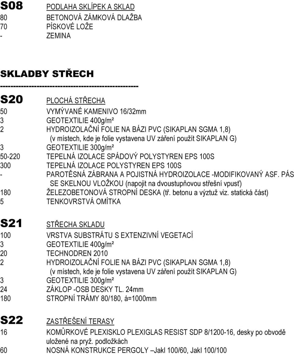 TEPELNÁ IZOLACE POLYSTYREN EPS 100S - PAROTĚSNÁ ZÁBRANA A POJISTNÁ HYDROIZOLACE -MODIFIKOVANÝ ASF.